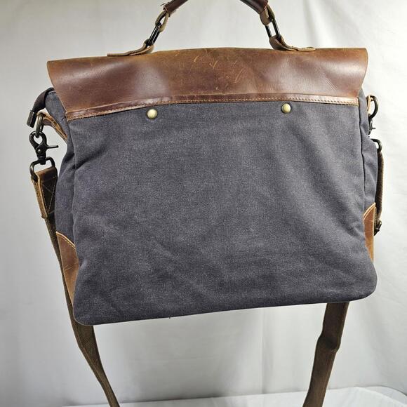 Wowbox Leather Detachable Strap Buckle Messenger Laptop Work School Bag - Picture 2 of 14